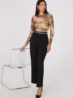 Suzy Shier Long Sleeve|Fashion Tops>Foil Colour Wash Mesh Top