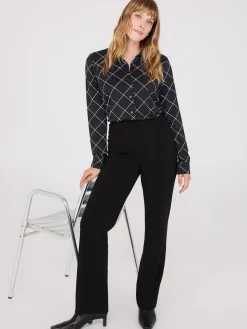 Suzy Shier Bottoms|Pants>Front Pintuck Straight Leg Pants