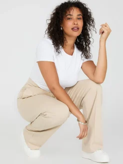 Suzy Shier Pants>Front Pintuck Wide-Leg Pants