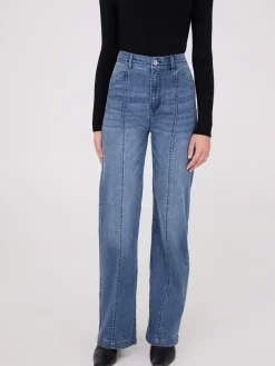 Suzy Shier Jeans|Pants>Front Seam Wide-Leg Jeans