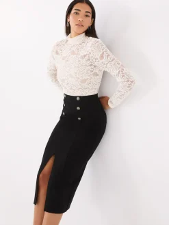 Suzy Shier Skirts>Front Slit Pencil Skirt