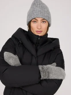 Suzy Shier Hats & Scarves & Gloves>Fuzzy Mittens With Faux Fur Cuffs