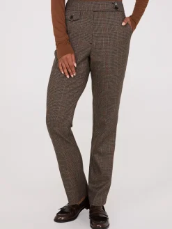 Suzy Shier Suiting|Bottoms>Glen Plaid Straight Leg Pants
