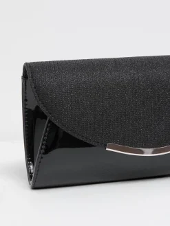 Suzy Shier Handbags By Le Château>Glitter & Patent-Leather Clutch