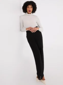 Suzy Shier Long Sleeve>Glitter Turtleneck Top