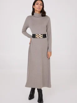 Suzy Shier Belts, Handbags & Shoes>Gold Square Buckle Elastic Belt