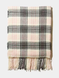 Suzy Shier Hats & Scarves & Gloves>Grid Printed Scarf