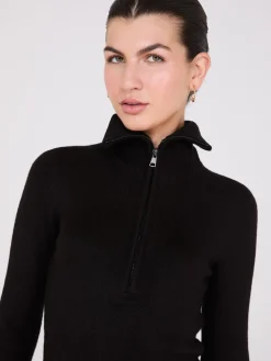 Suzy Shier Long Sleeve|Sweaters & Cardigans>Half-Zip High-Neck Sweater