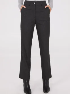 Suzy Shier Suiting|Bottoms>Herringbone Straight Leg Pants