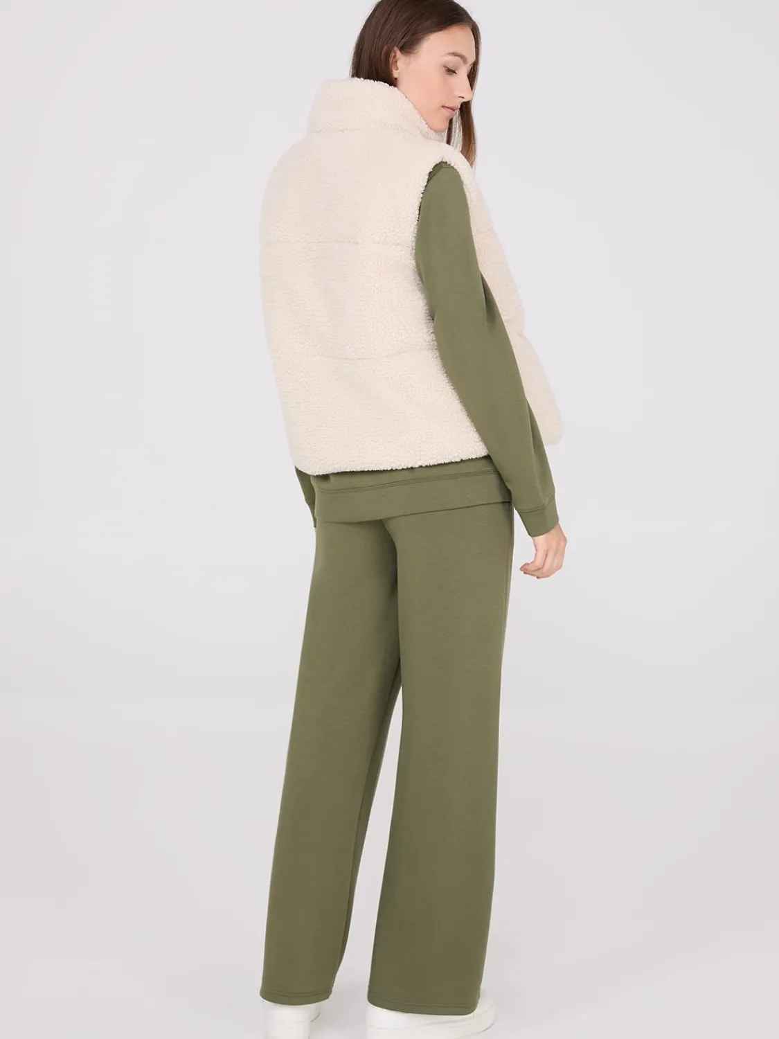 Suzy Shier Puffers & Jackets|Puffers & Jackets>High Collar Sherpa Vest