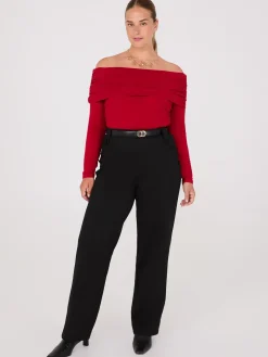 Suzy Shier Pants>High-Rise With Button Details