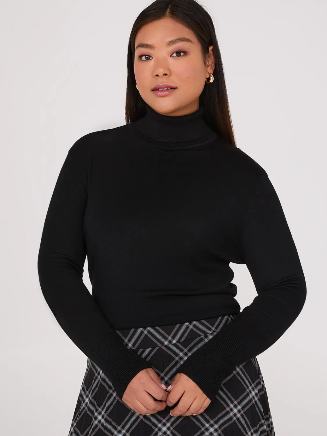 Suzy Shier Long Sleeve|Sweaters & Cardigans>Knit Jersey Turtleneck Sweater
