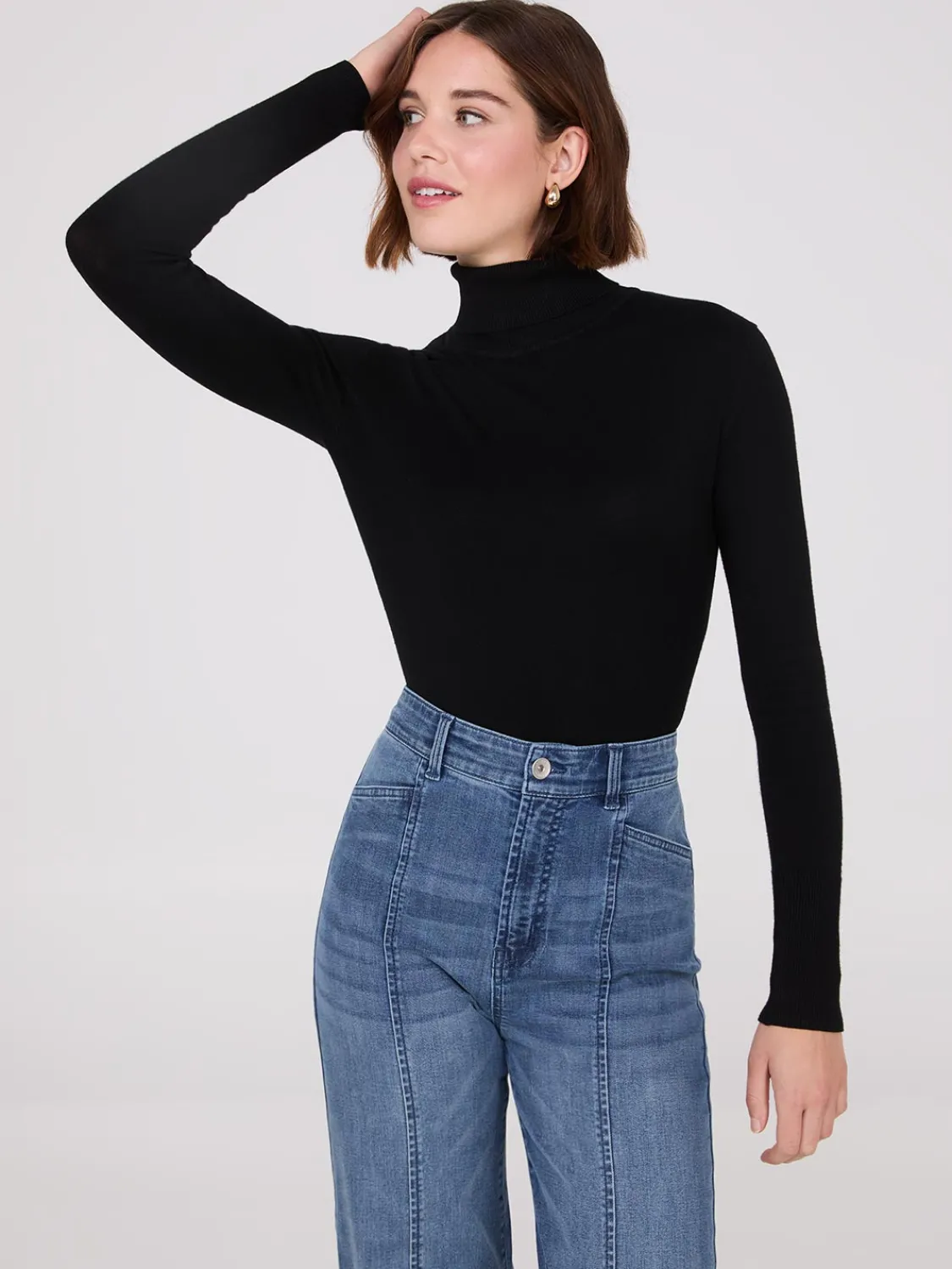 Suzy Shier Long Sleeve|Sweaters & Cardigans>Knit Jersey Turtleneck Sweater