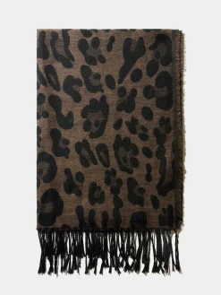 Suzy Shier Hats & Scarves & Gloves>Leopard Print Scarf
