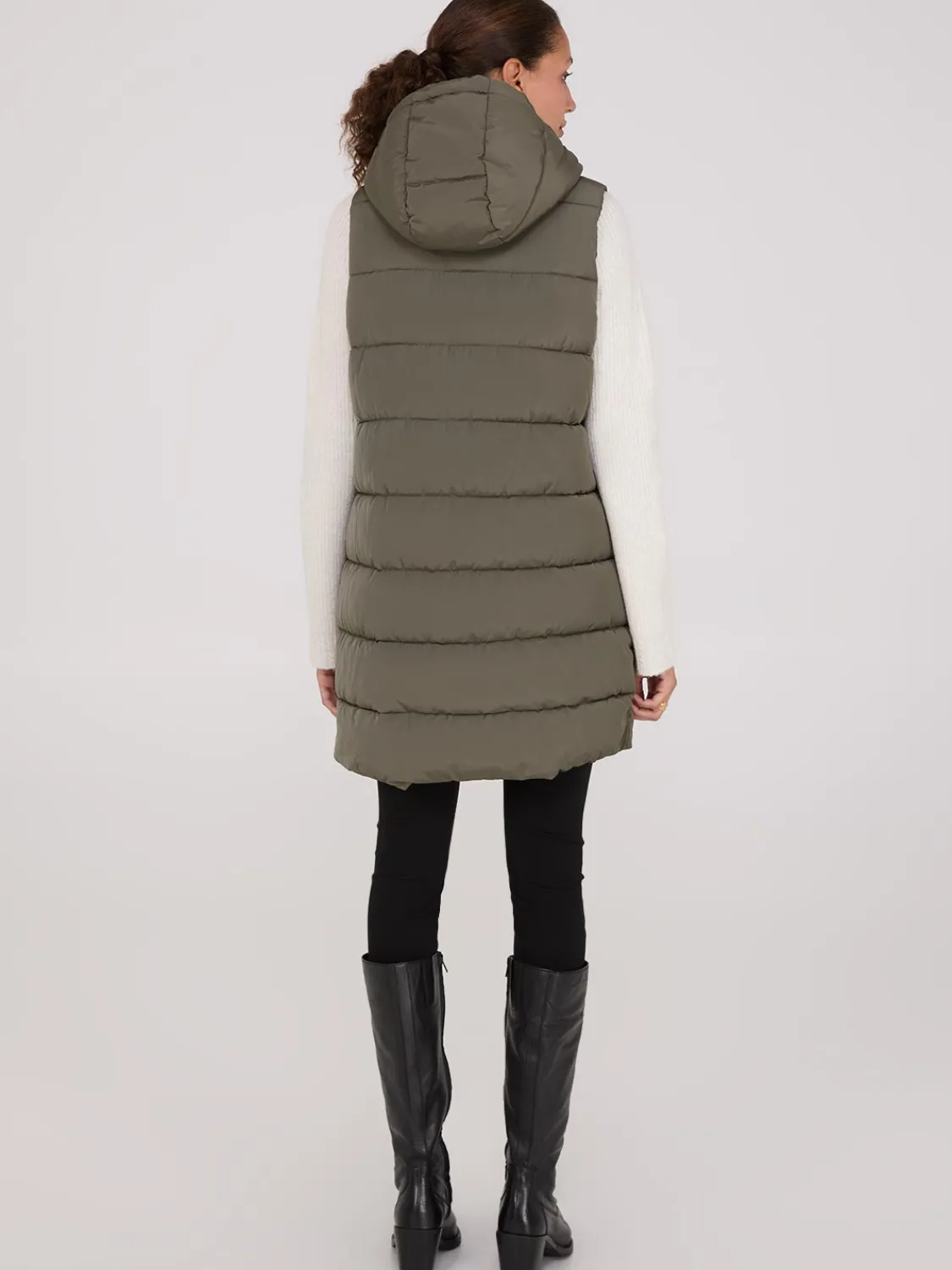 Suzy Shier Puffers & Jackets|Puffers & Jackets>Long Hooded Puffer Vest