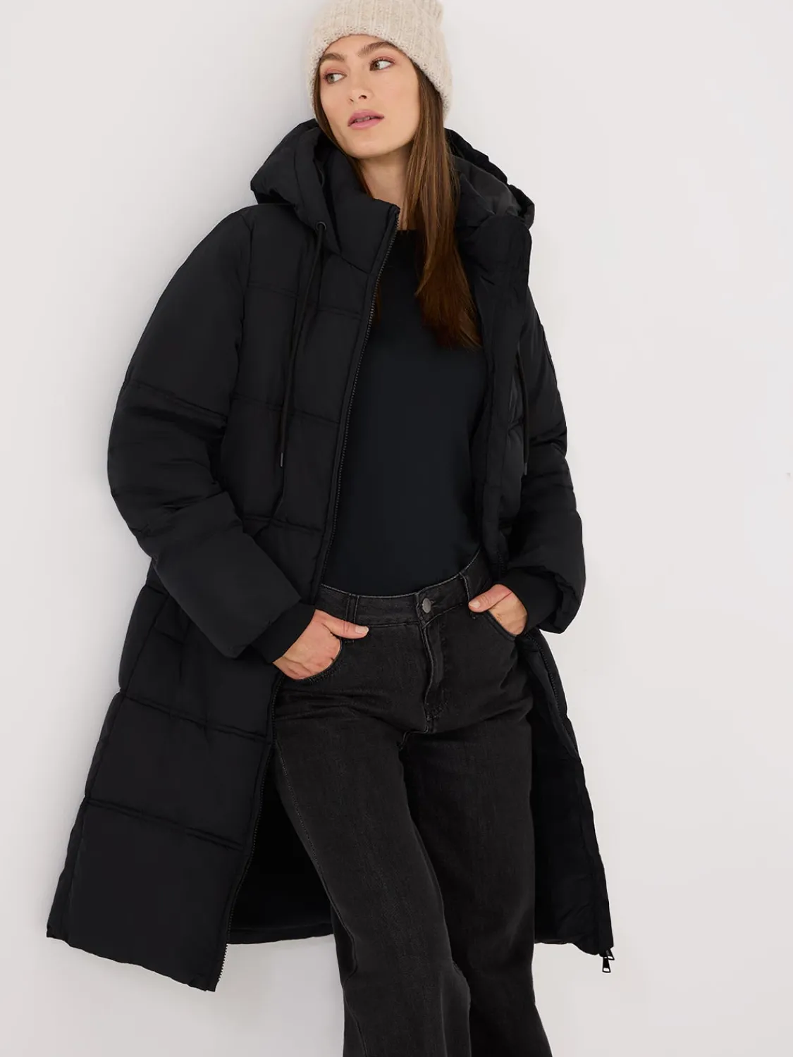 Suzy Shier Puffers & Jackets|Puffers & Jackets>Long Puffer Jacket