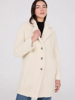 Suzy Shier Coats|Coats>Long Sherpa Teddy Coat
