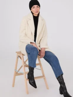 Suzy Shier Coats|Coats>Long Sherpa Teddy Coat