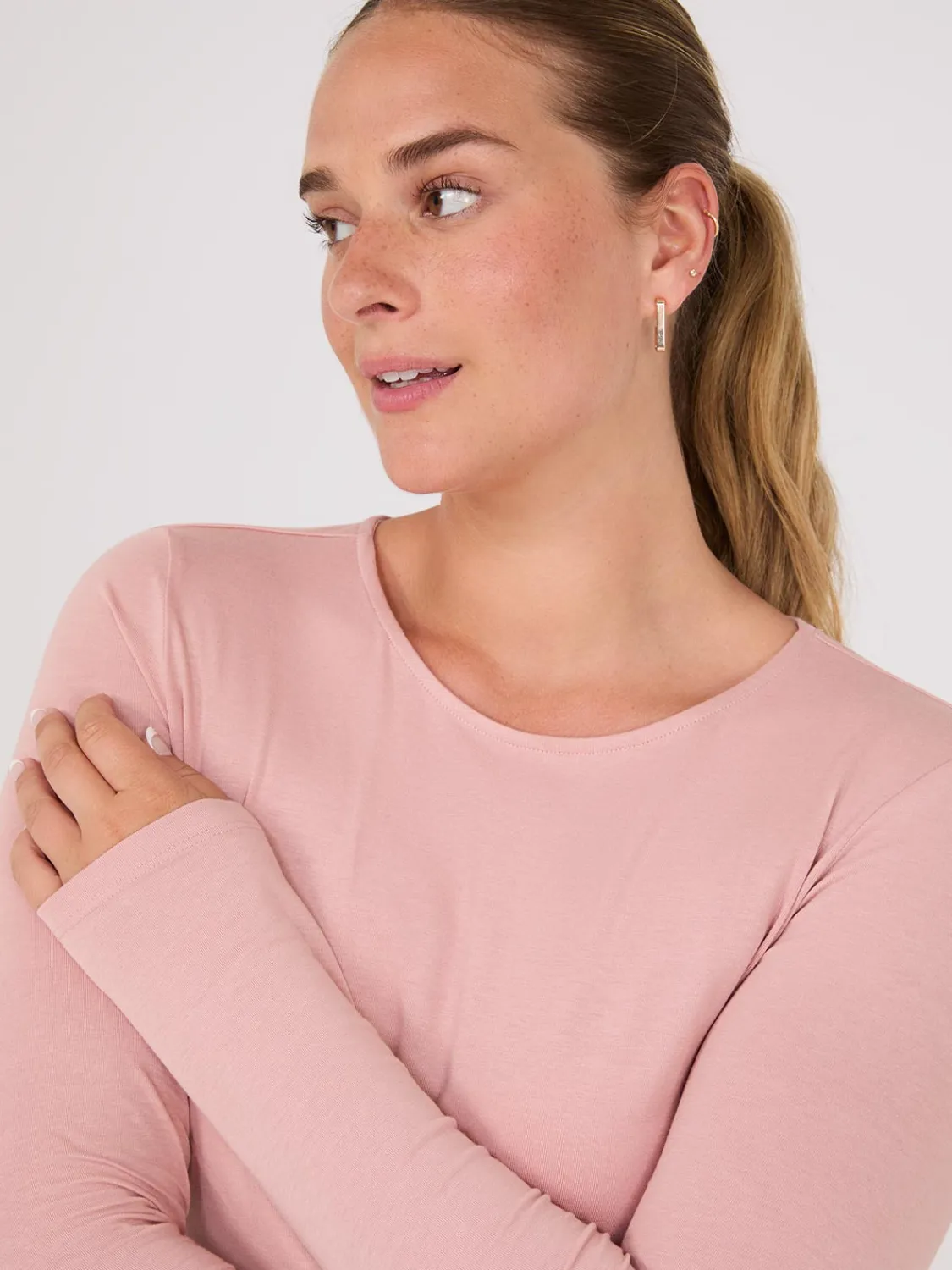 Suzy Shier Suzy Everyday|Long Sleeve>Long Sleeve Round Neck Top