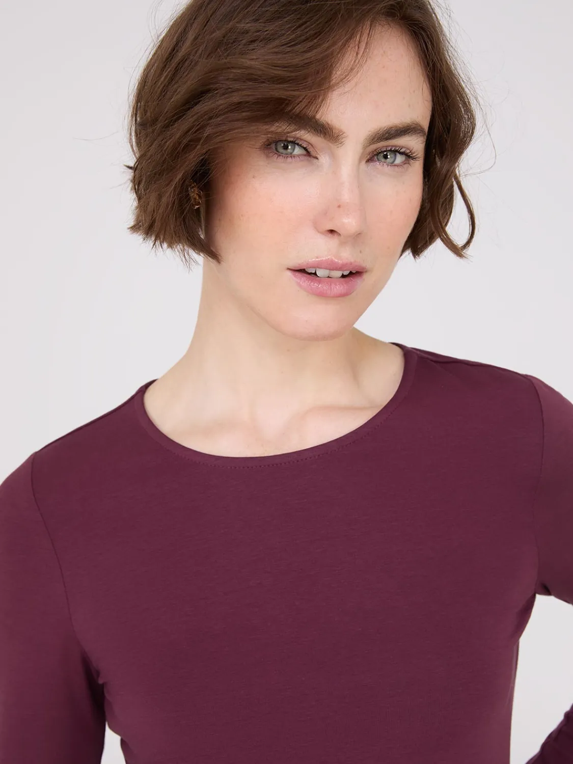 Suzy Shier Suzy Everyday|Long Sleeve>Long Sleeve Round Neck Top