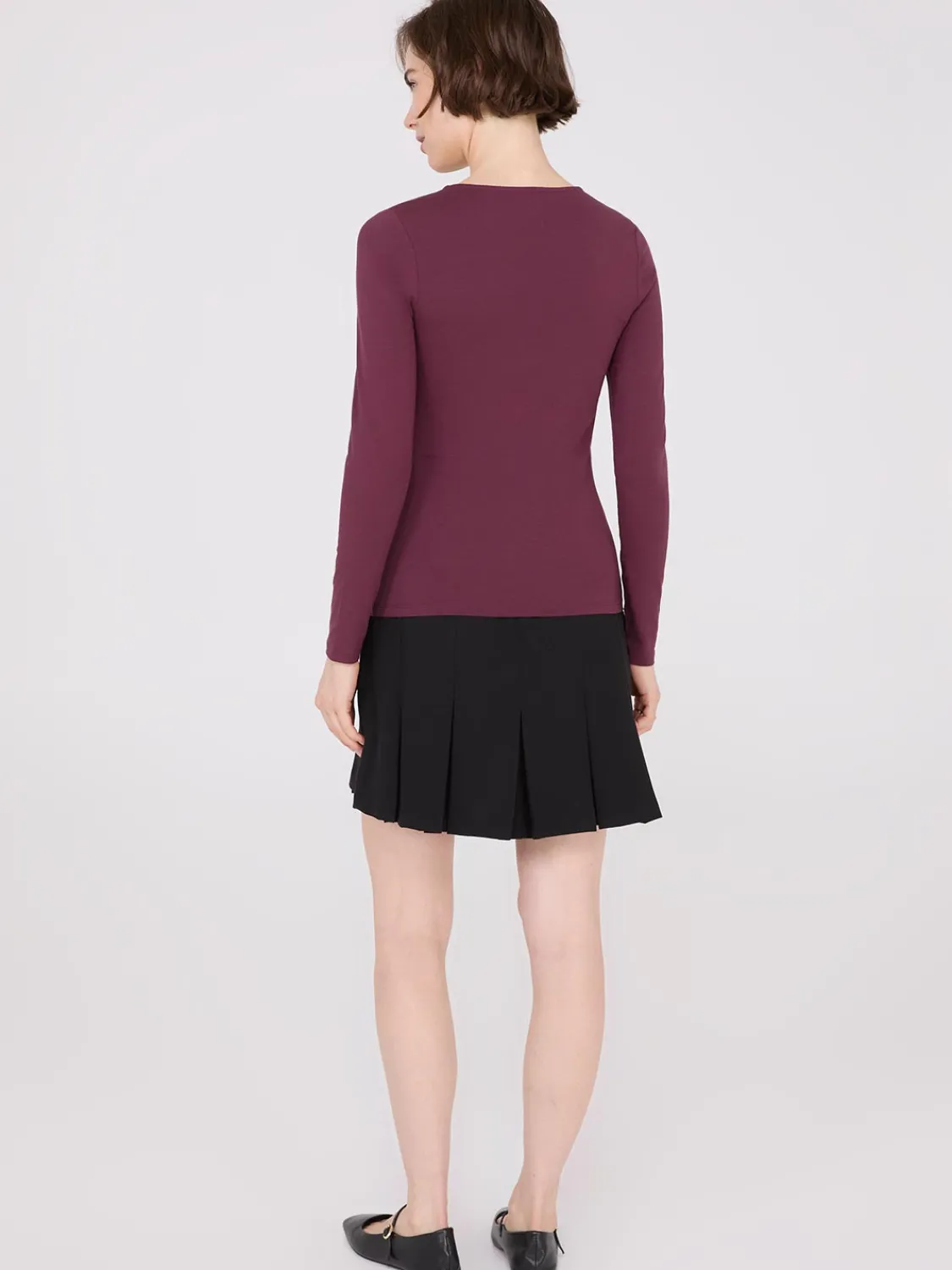 Suzy Shier Suzy Everyday|Long Sleeve>Long Sleeve Round Neck Top