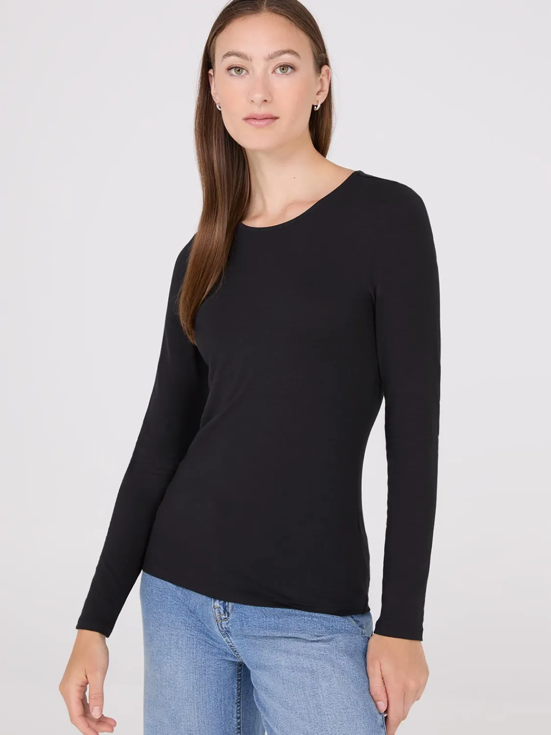 Suzy Shier Suzy Everyday|Long Sleeve>Long Sleeve Round Neck Top