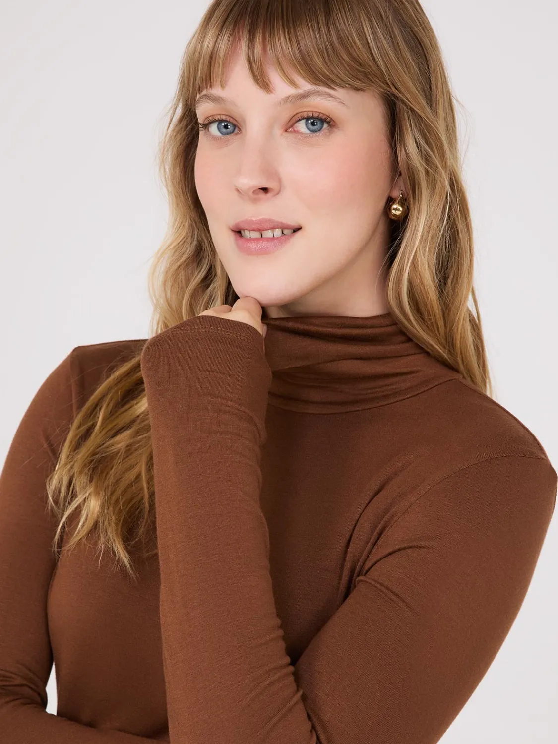 Suzy Shier Suzy Everyday|Long Sleeve>Long Sleeve Turtleneck Top