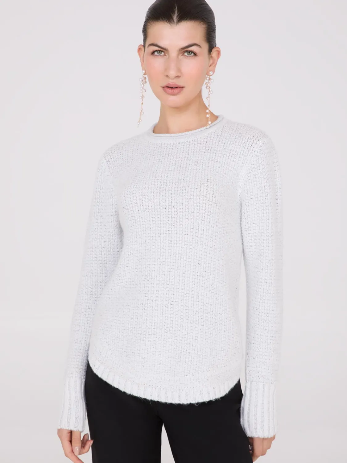 Suzy Shier Long Sleeve|Sweaters & Cardigans>Long Sleeve Twisted Stitch Sweater