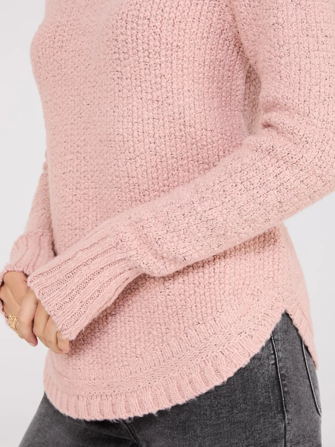 Suzy Shier Long Sleeve|Sweaters & Cardigans>Long Sleeve Twisted Stitch Sweater