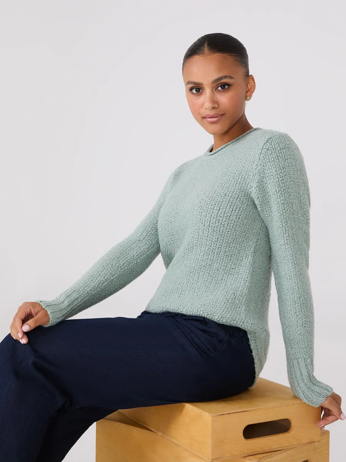 Suzy Shier Long Sleeve|Sweaters & Cardigans>Long Sleeve Twisted Stitch Sweater