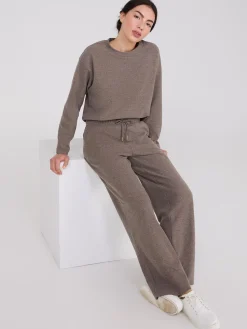 Suzy Shier Lounge & Pjs|Leggings & Sweatpants>Melange Brushed Ribbed Pants