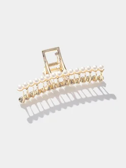 Suzy Shier Hair Accessories>Metal Claw Clip With Pearls