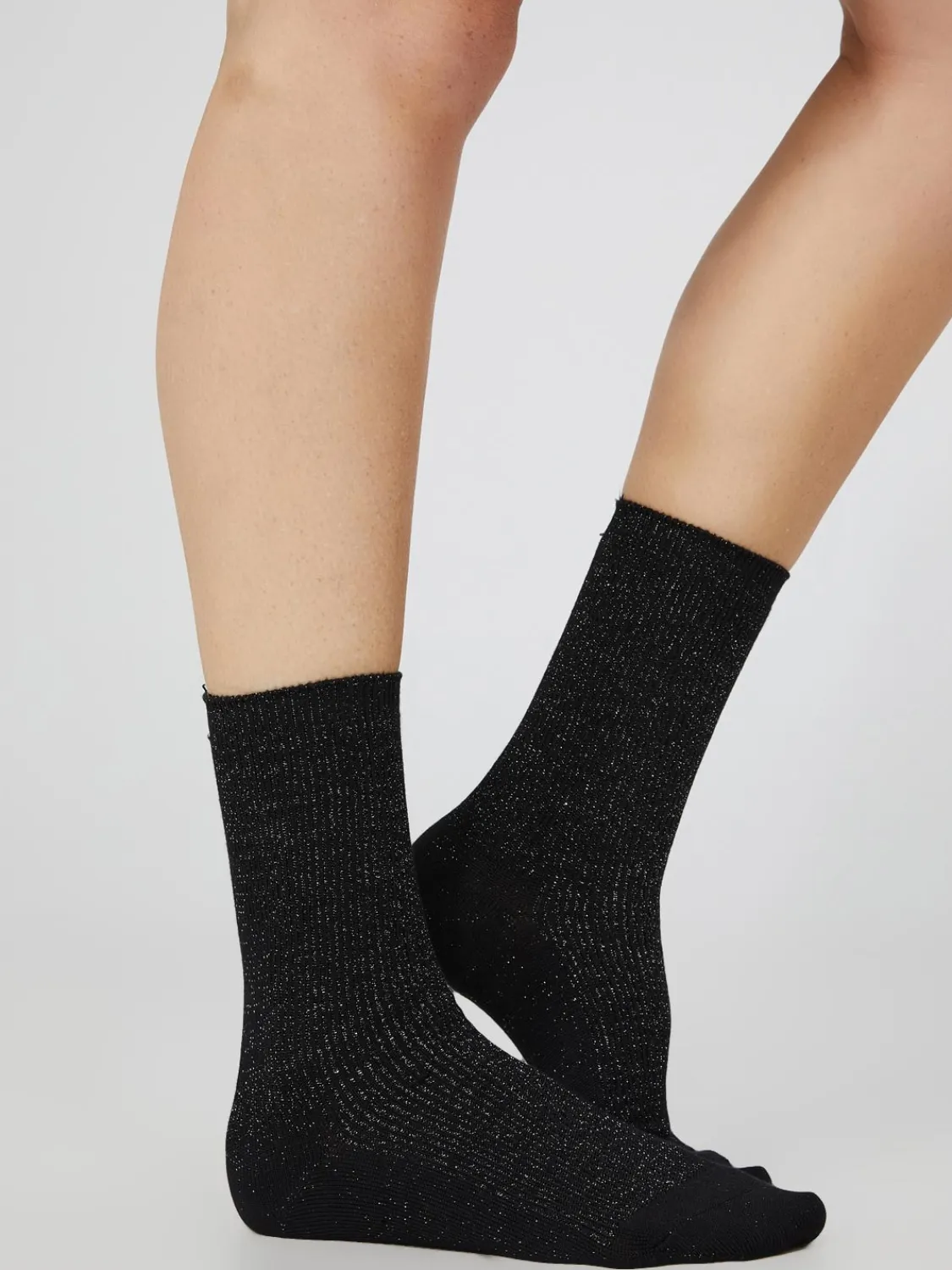 Suzy Shier Socks & Tights>Metallic Crew Socks