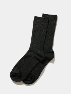 Suzy Shier Socks & Tights>Metallic Crew Socks