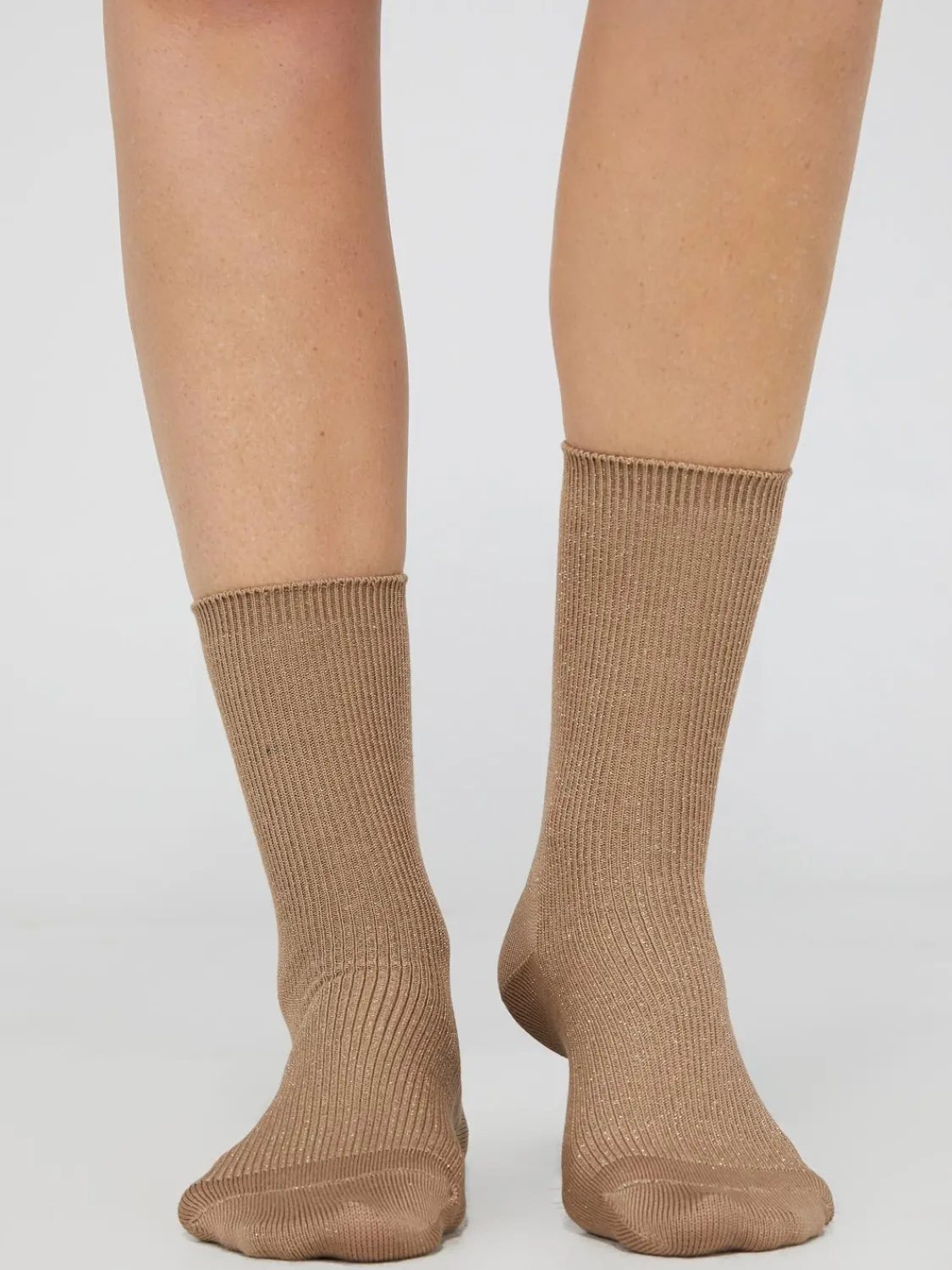 Suzy Shier Socks & Tights>Metallic Crew Socks