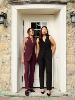 Suzy Shier Suiting|Bottoms>Mid-Rise Pleated Pants