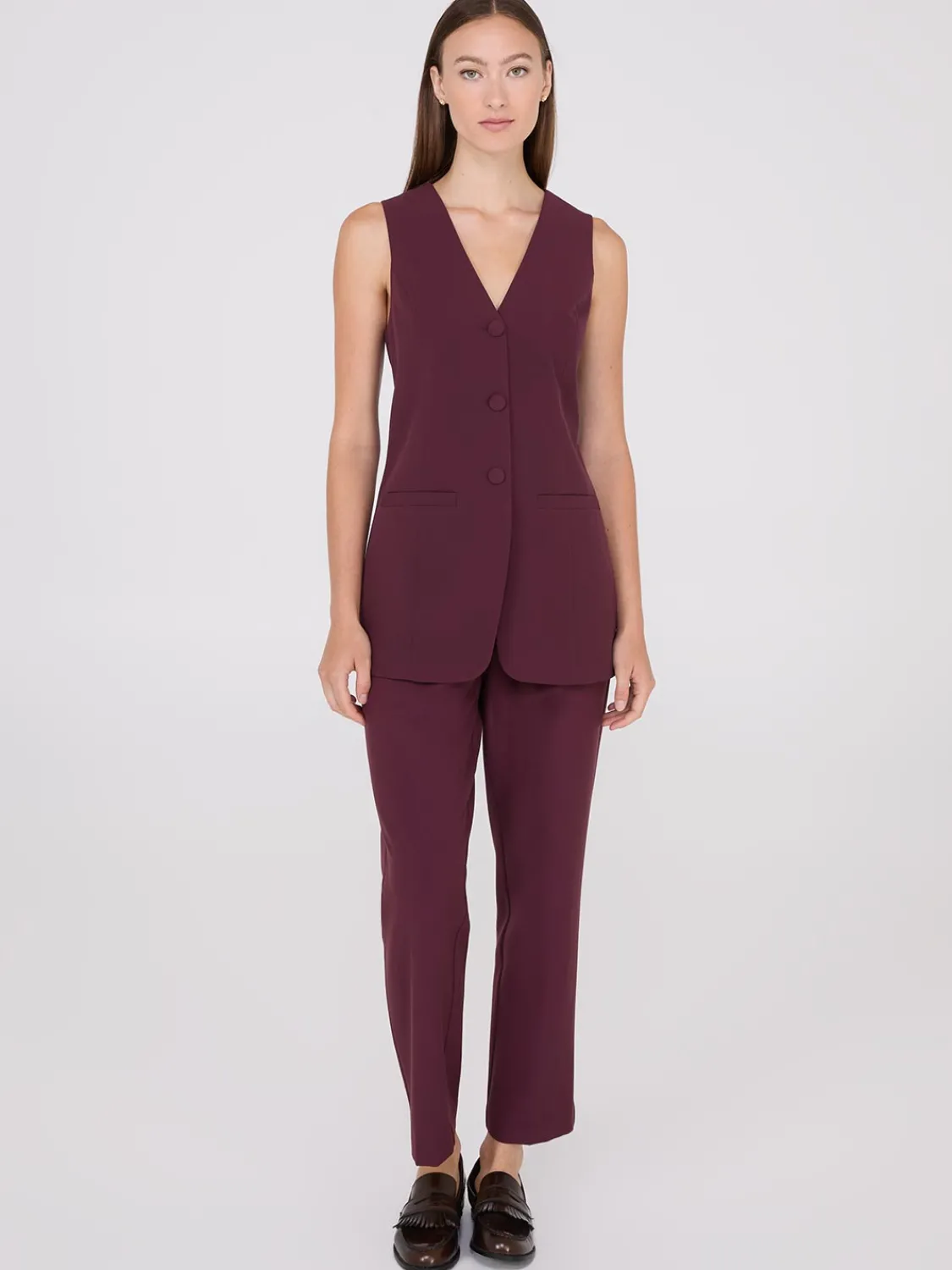 Suzy Shier Suiting|Bottoms>Mid-Rise Pleated Pants