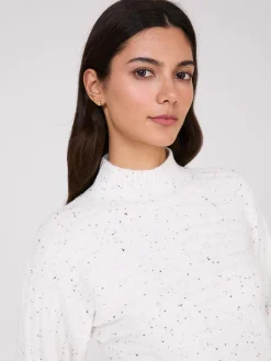 Suzy Shier Long Sleeve|Sweaters & Cardigans>Mock Neck Dolman Sleeve Ribbed Sweater
