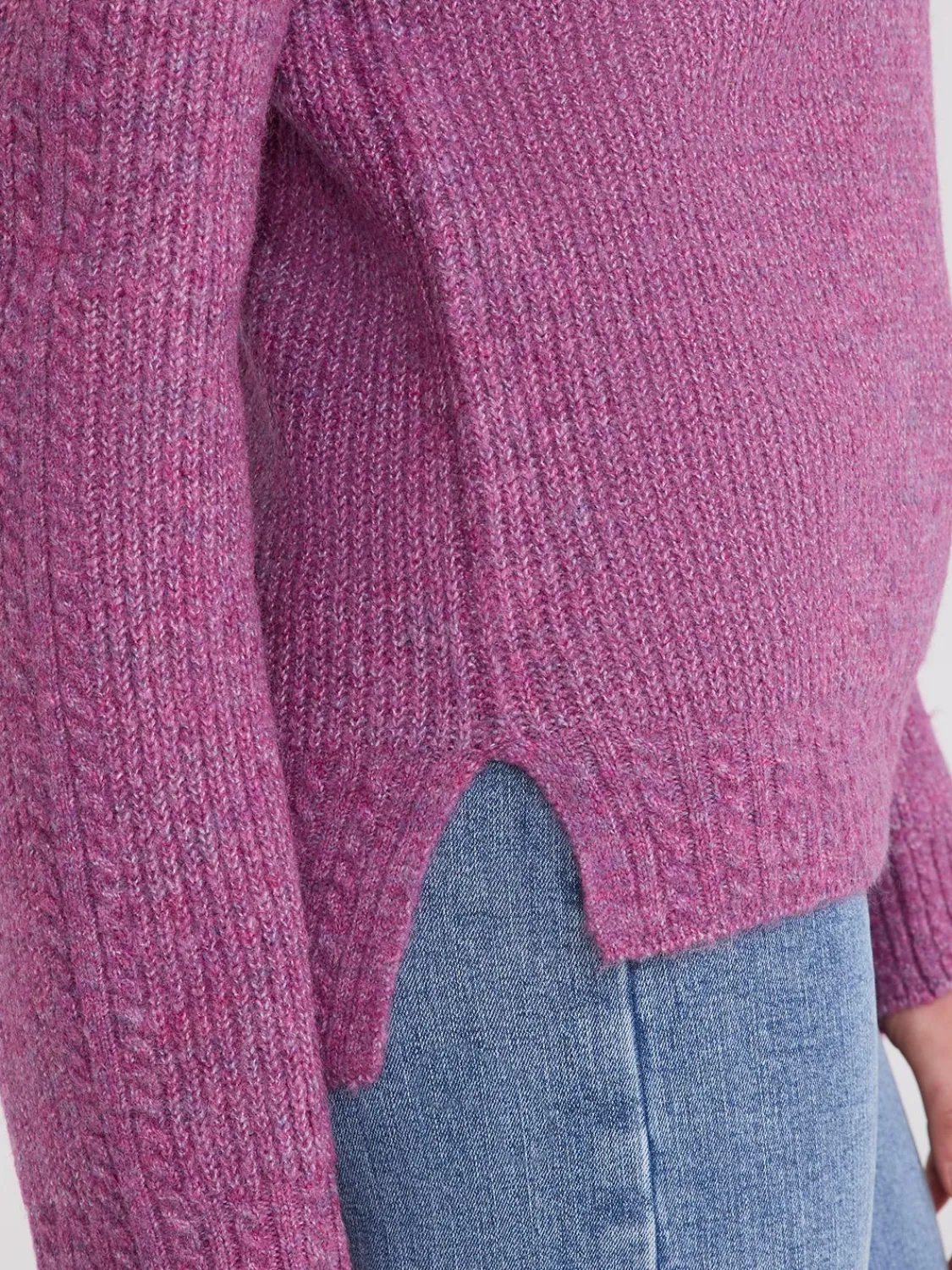Suzy Shier Long Sleeve|Sweaters & Cardigans>Mock Neck Sweater With Button Details