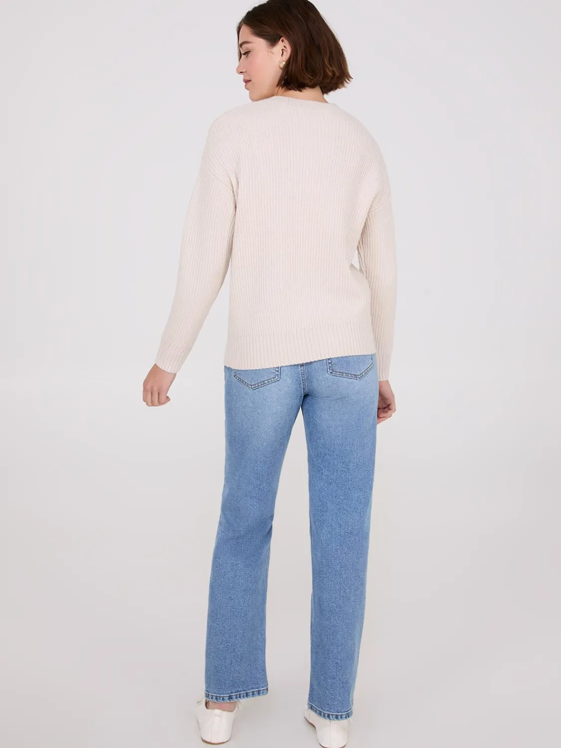 Suzy Shier Long Sleeve|Sweaters & Cardigans>Multi Stitch Crew Neck Sweater