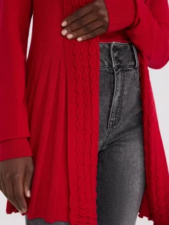 Suzy Shier Long Sleeve|Sweaters & Cardigans>Multi Stitch Shawl Collar Duster Cardigan