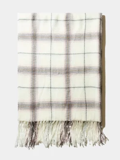 Suzy Shier Hats & Scarves & Gloves>Neutral Grid Printed Scarf