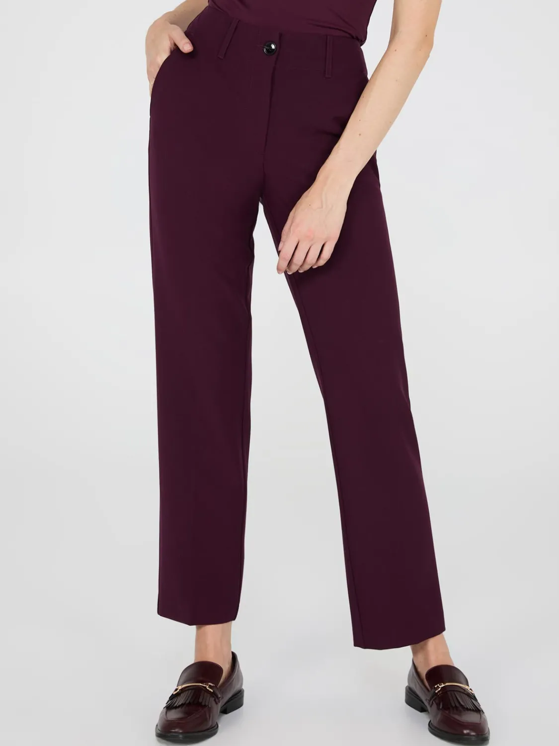 Suzy Shier Suiting|Bottoms>No Waistband Straight Leg Pants