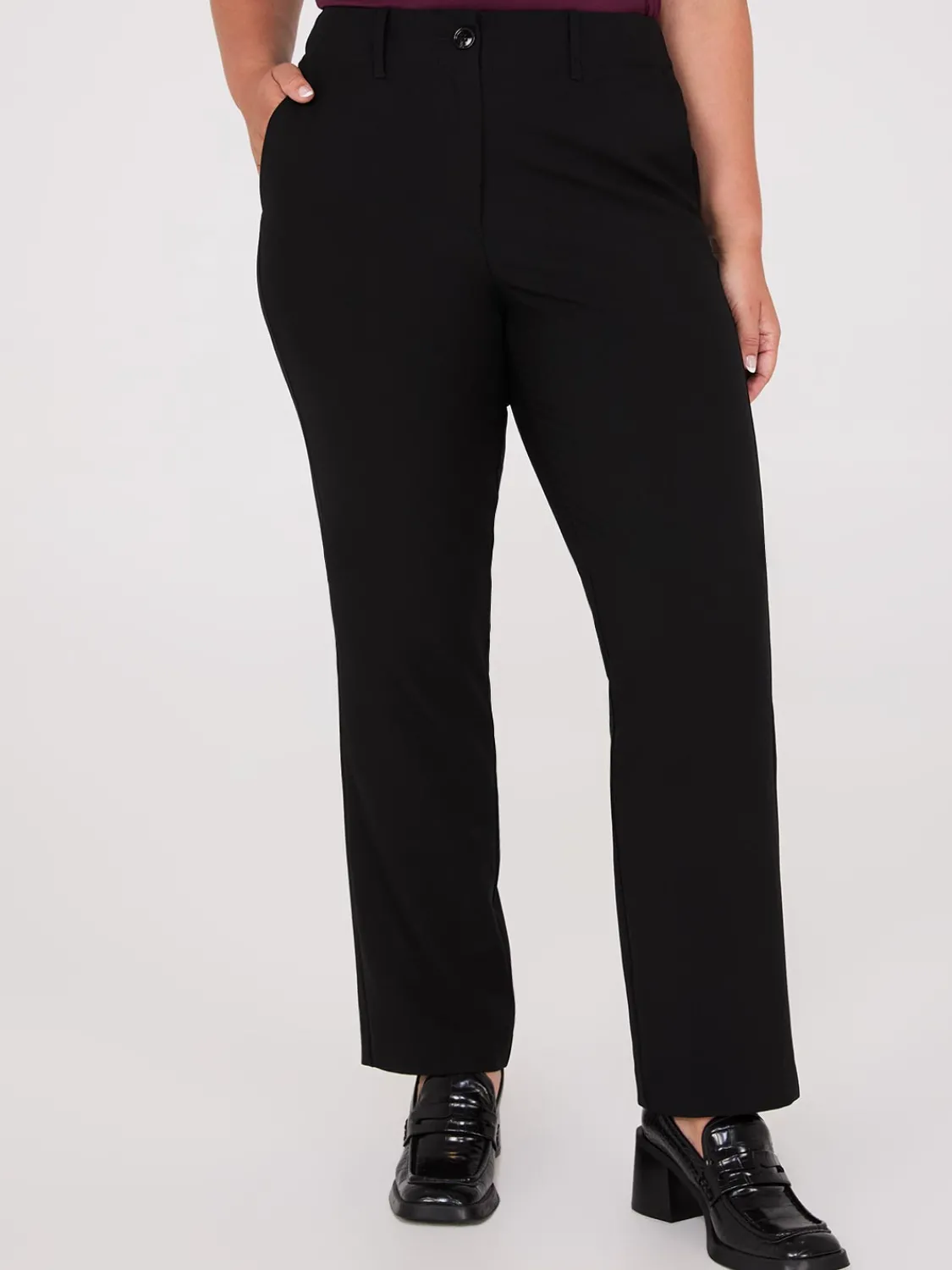 Suzy Shier Suiting|Bottoms>No Waistband Straight Leg Pants