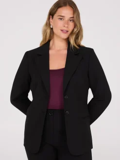 Suzy Shier Suiting|Blazers & Vests>Notch Collar 2-Button Blazer