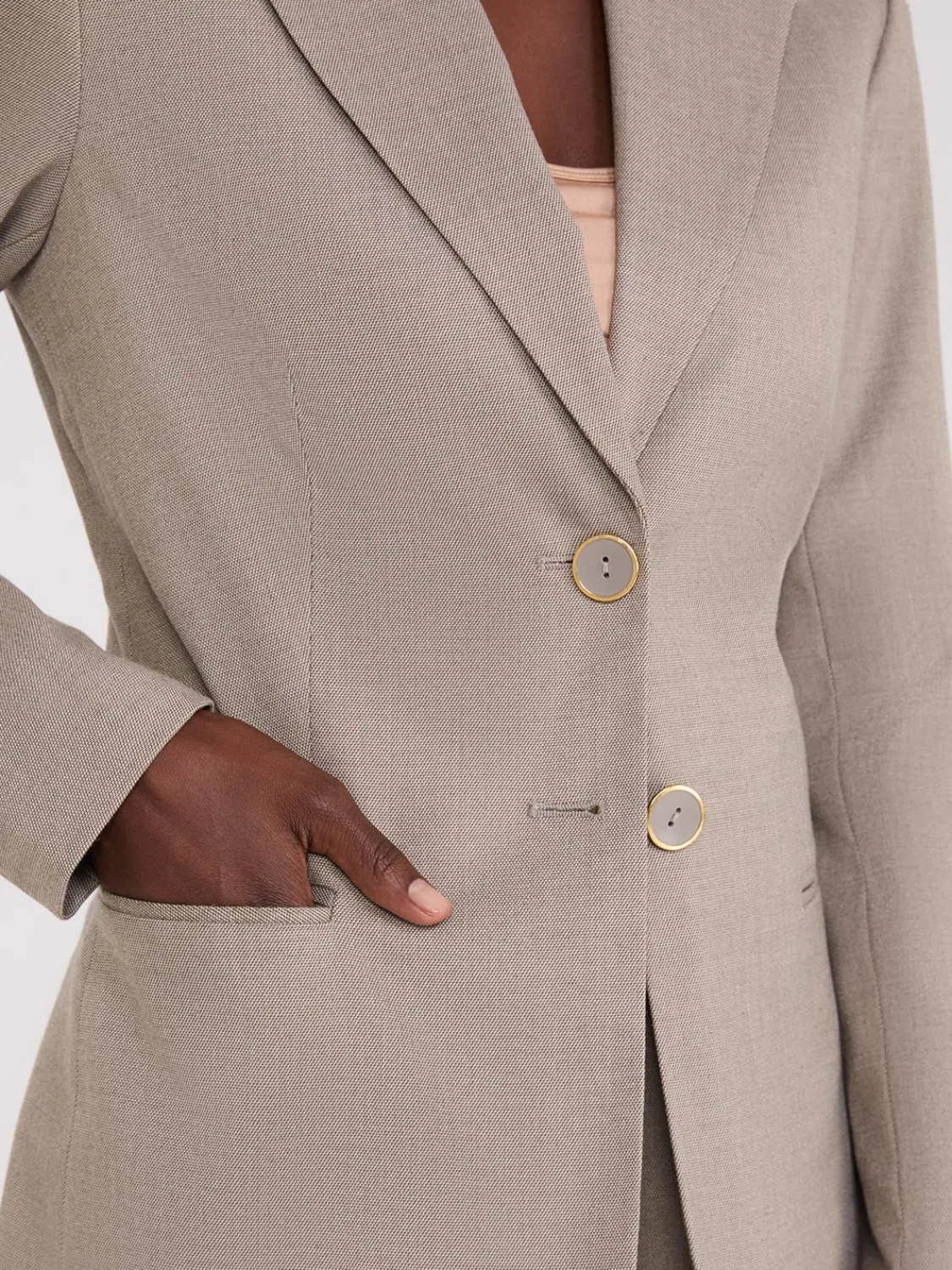 Suzy Shier Suiting|Blazers & Vests>Notch Collar 2-Button Blazer