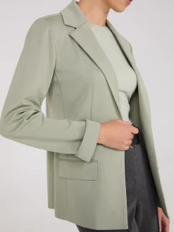 Suzy Shier Blazers & Vests>Notch Collar Open-Front Blazer