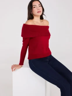 Suzy Shier Long Sleeve|Sweaters & Cardigans>Off-The-Shoulder Sweater