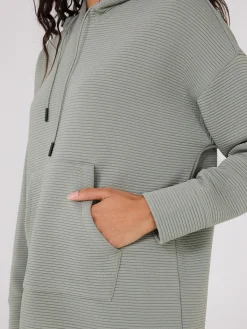 Suzy Shier Lounge & Pjs|Long Sleeve>Ottoman Ribbed Hoodie