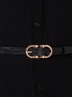 Suzy Shier Belts, Handbags & Shoes>2-Pack Of Double Horseshoe Buckle Belts